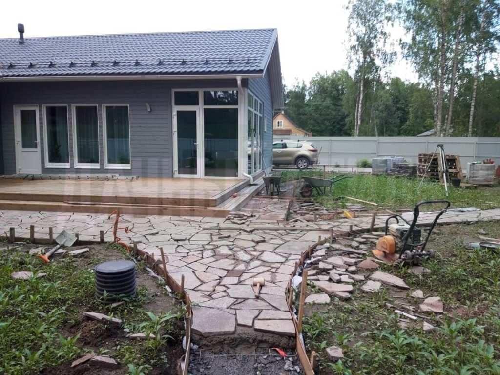 мощение природным камнем приозерье 1